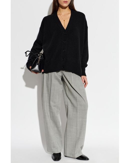 Jil Sander Blue Oversized Cashmere Cardigan