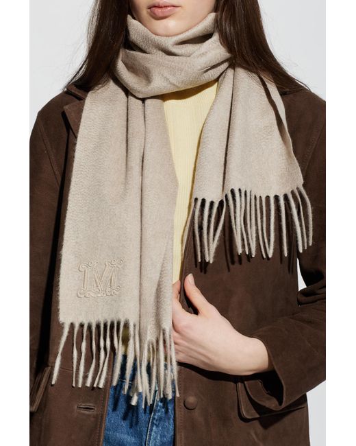Max Mara Natural Cashmere Scarf