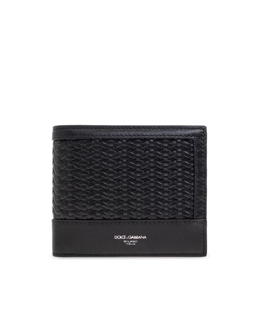 Dolce & Gabbana Black Leather Wallet With Logo for men