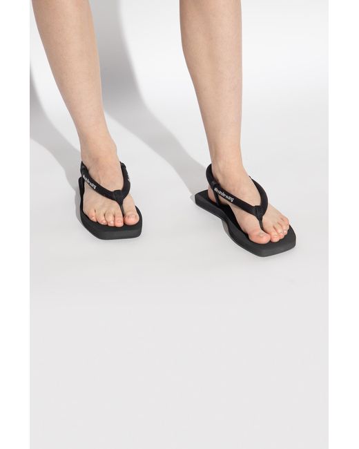 Alexander Wang Sandals With Logo in Black | Lyst UK