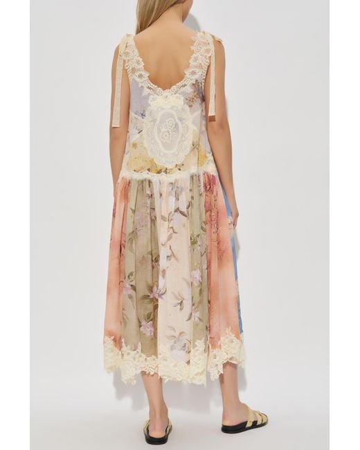 Zimmermann White Dress With Lace Inserts