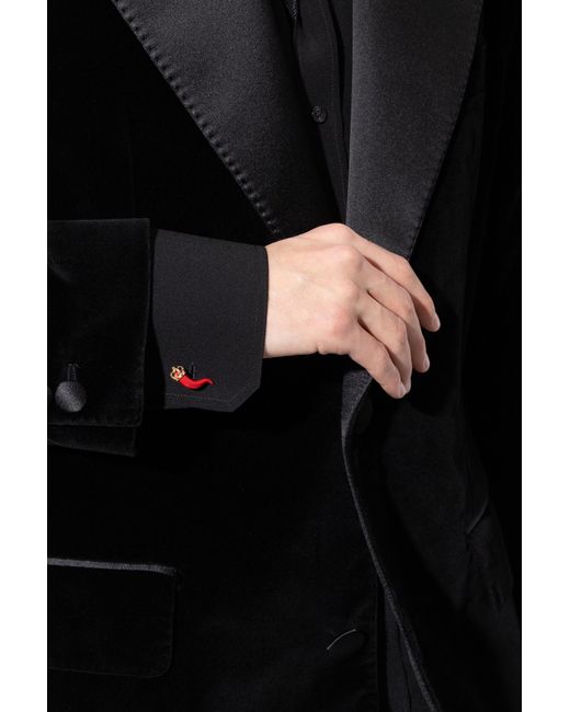 Dolce & Gabbana Red "Good Luck" Cufflinks for men