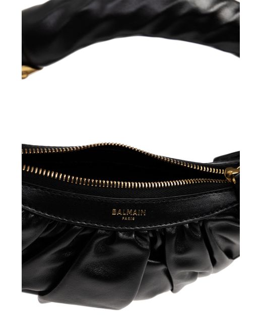 Balmain Black Ebene Mini' Handheld Bag