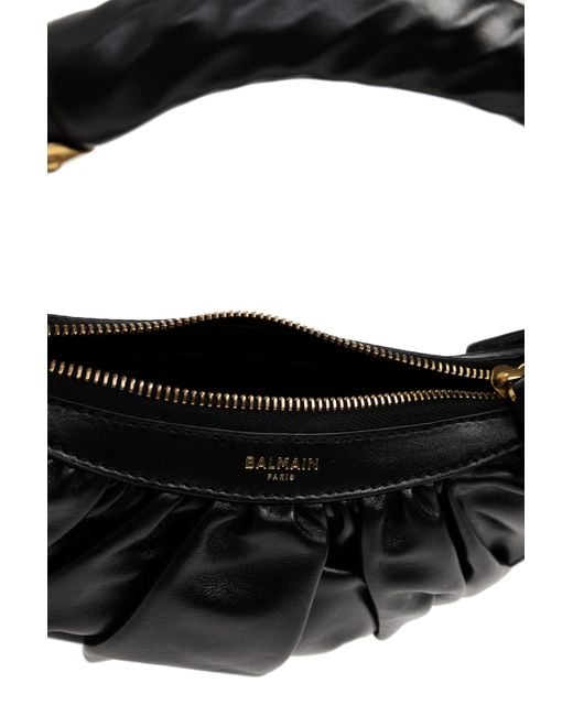 Balmain Black Ebene Mini' Handheld Bag,