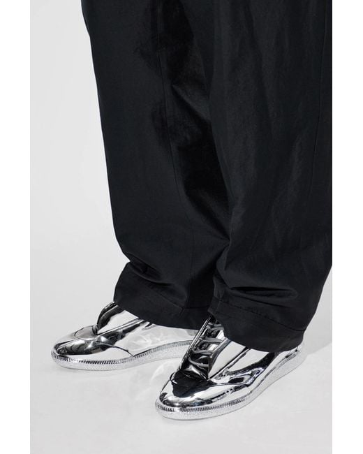 Maison Margiela Metallic Leather Sports Shoes for men