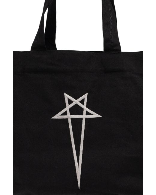 Rick Owens Black Shoulder Bag Beach Bag for men