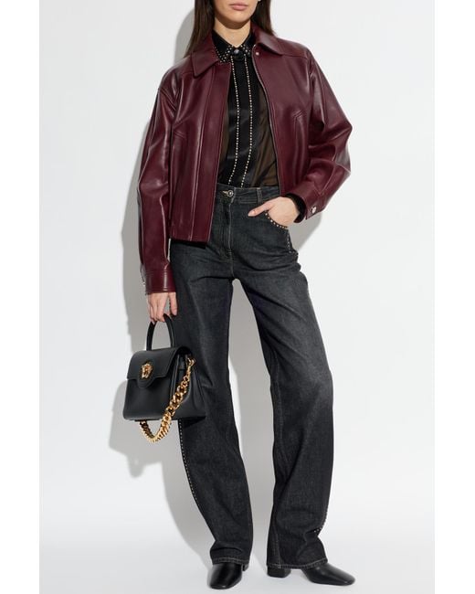 Versace Red Leather Jacket