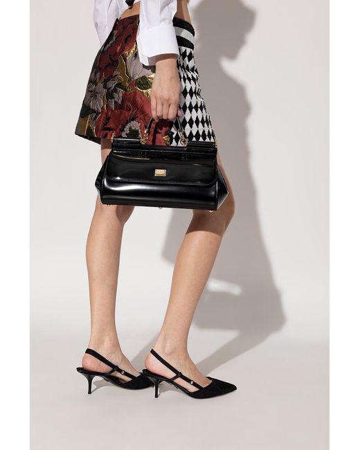 Dolce & Gabbana Black 'Sicily Medium' Shoulder Bag