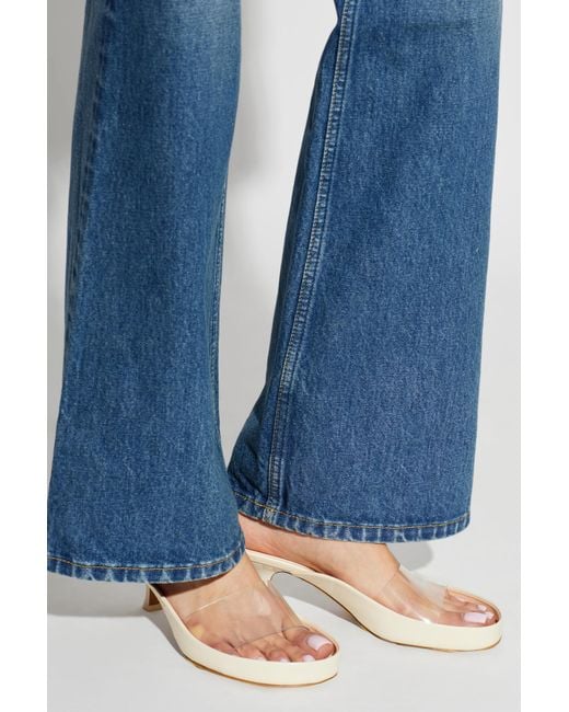 Chloé White 'Junie' Heeled Mules