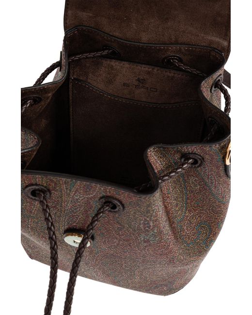 Etro Black Backpack With Logo