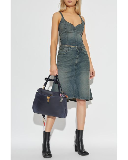 Balenciaga Gray Denim Top