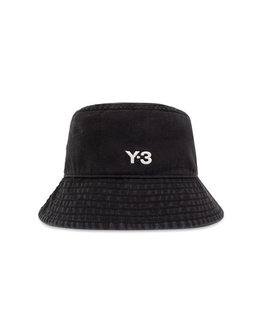 Y-3 Black Bucket Hat With Logo