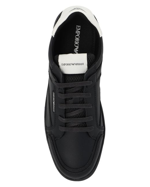 Emporio Armani Black Sneakers With Logo, for men