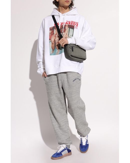 DSquared² White Sweatpants With Logo for men