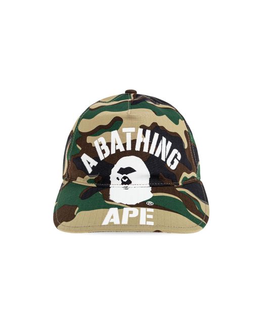 A Bathing Ape Green Baseball Cap for men