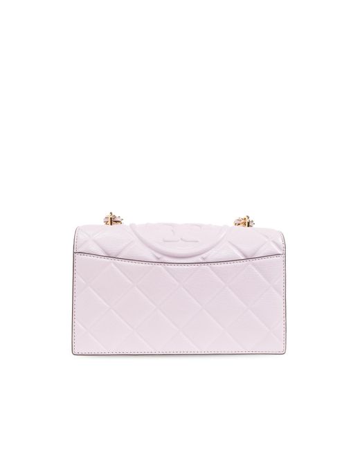 Tory Burch White Shoulder Bag Fleming Small