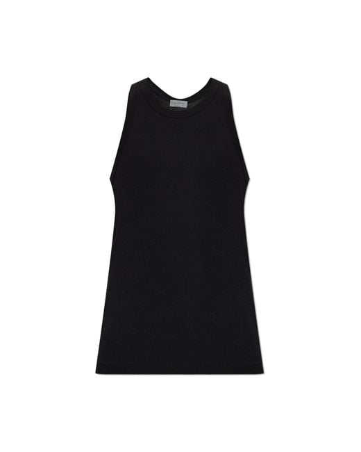 Yohji Yamamoto Black Top With A Round Neckline for men