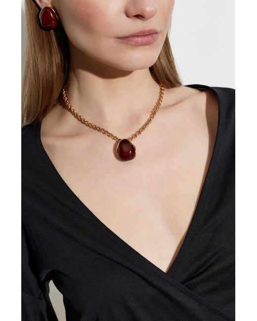 Jacquemus Metallic Short Necklace With Pendant
