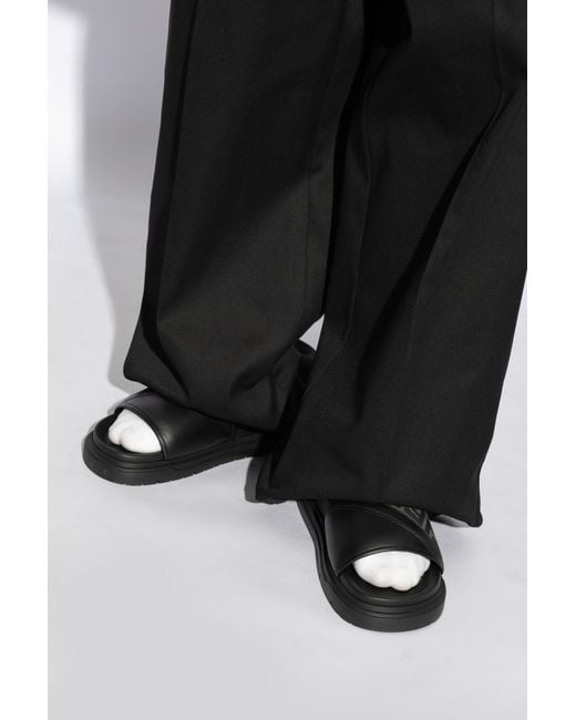 Fendi Black Slippers With Logo for men