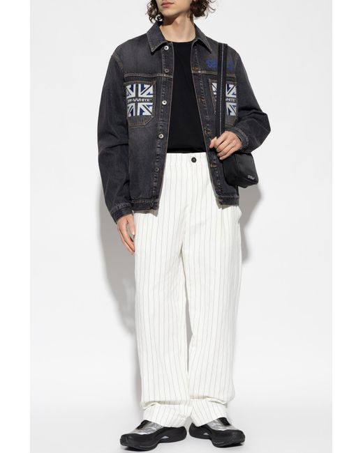 Off-White c/o Virgil Abloh Black Denim Jacket With Logo for men