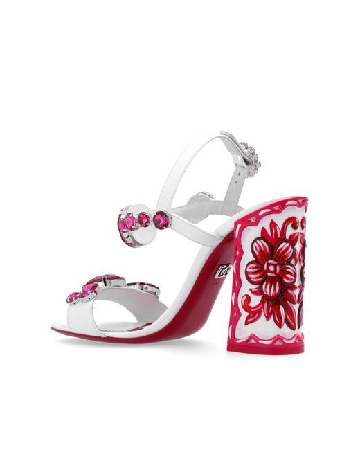 Dolce & Gabbana Pink Keira Patent Sandal