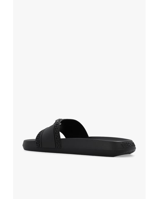 Versace White Rubber Slides for men