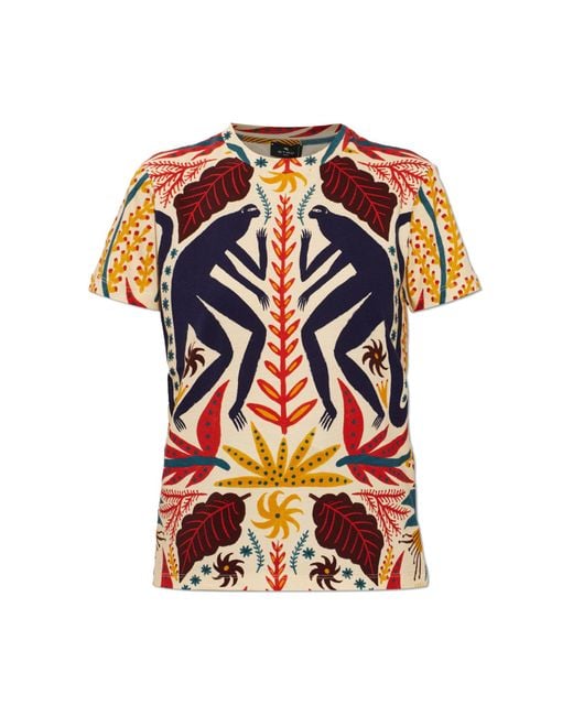 Etro Blue Patterned T-Shirt