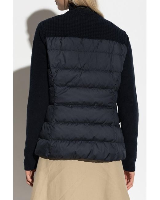 Moncler Multicolor Cardigan With Down-Filled Back