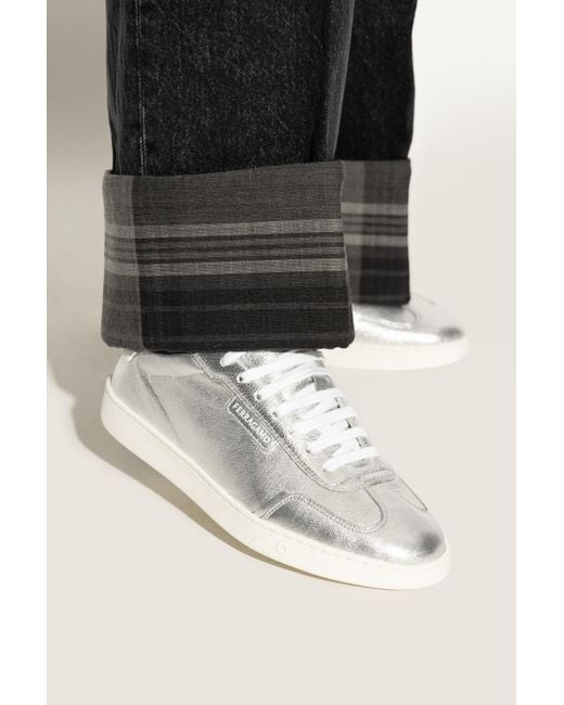Ferragamo White Athena Sports Shoes