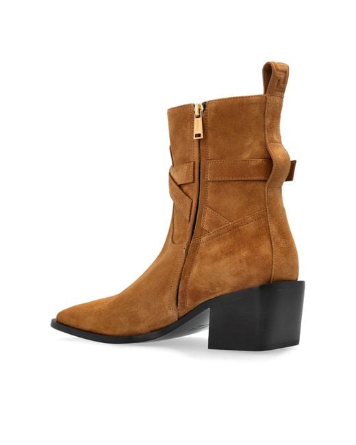 Versace Brown Suede Ankle Boots for men