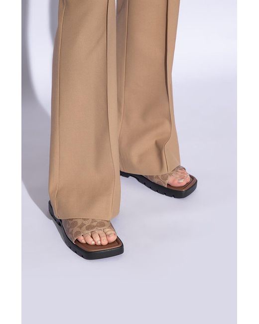 COACH White 'Florence' Slippers