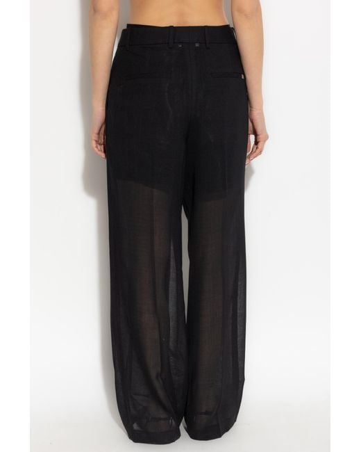 Helmut Lang Black Transparent Trousers