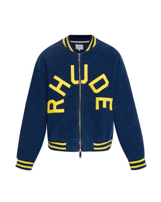 Rhude Blue Bomber Jacket for men