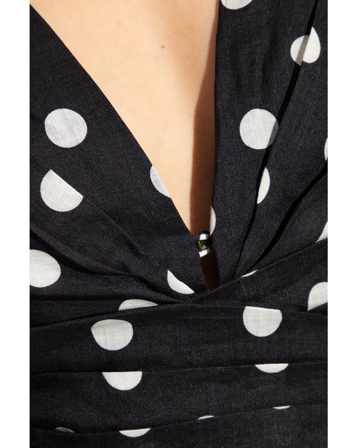 Zimmermann Black Top With Polka Dots