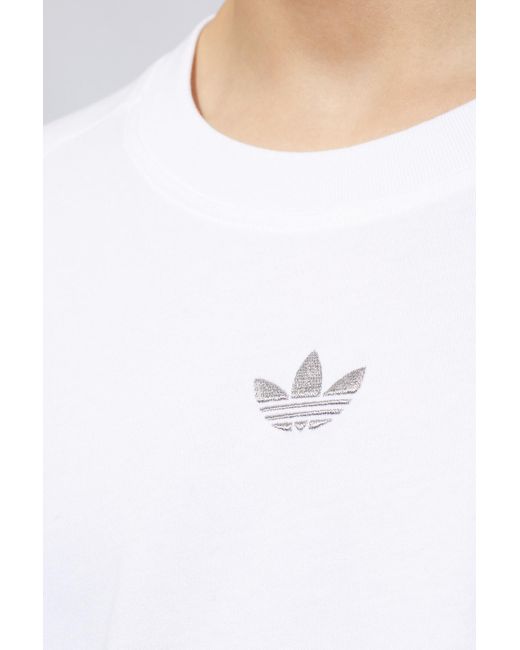 Adidas Originals White T-shirt With Logo, for men