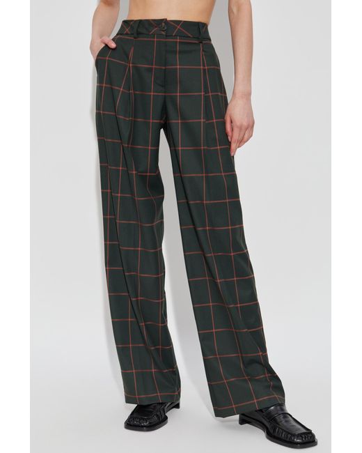 Paul Smith Natural Plaid Pattern Trousers