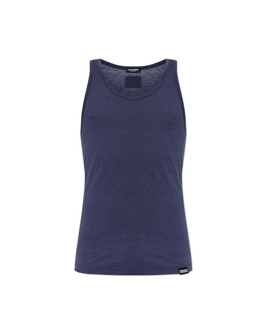 DSquared² Blue Wool Lingerie Top for men