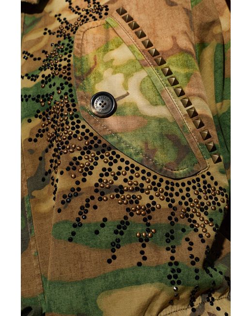 DSquared² Green Jacket With Shiny Sequins for men