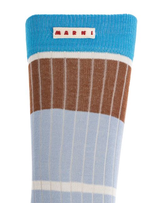 Marni Blue Socks With Logo