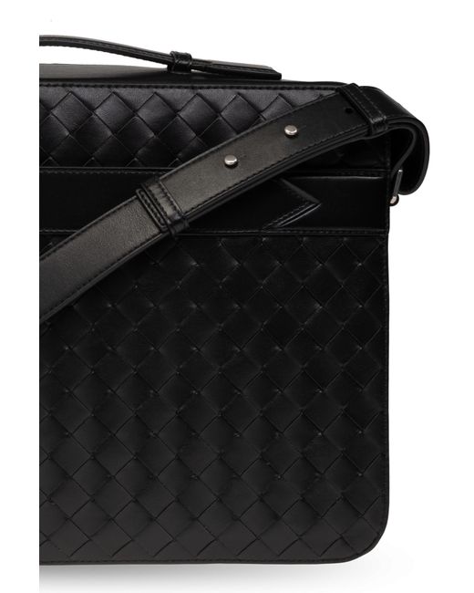Bottega Veneta Black Leather Briefcase for men