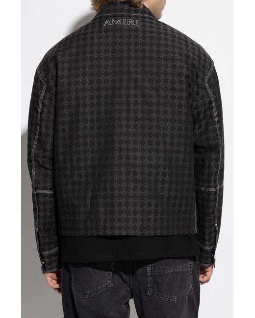 Amiri Black Jacket With Logo for men