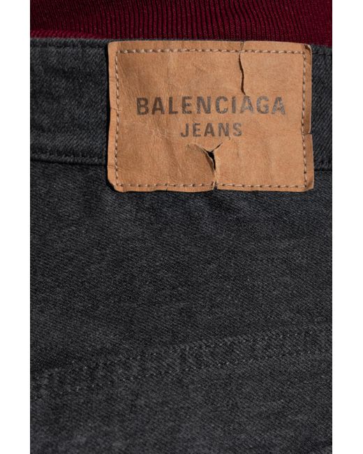 Balenciaga Purple Wide-Leg Jeans