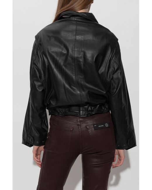 AllSaints Black 'Clay' Leather Jacket