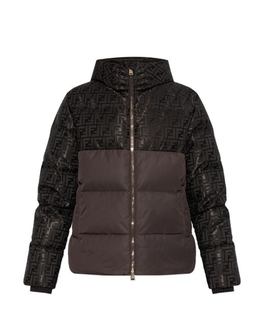 Fendi Black Down Jacket With Hood