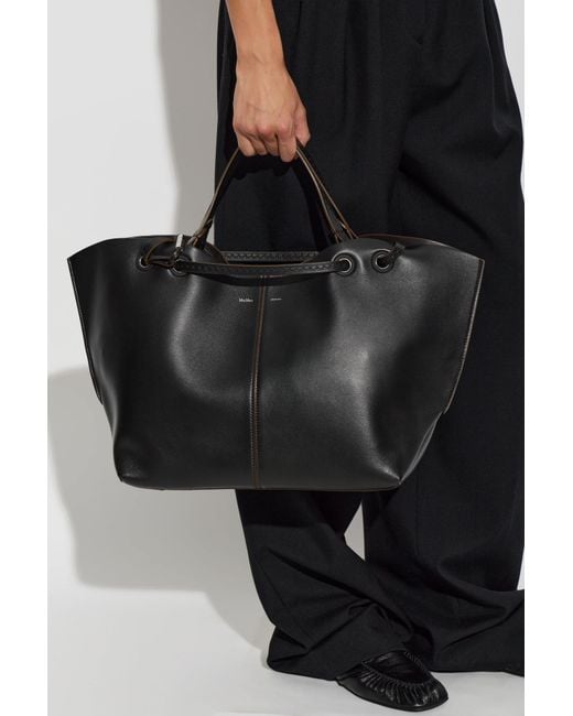 Max Mara Black Shopper Bag 'Mixed Doubles'