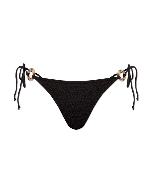 Bondeye Black 'Ring Tie Side Vista' Bikini Bottom