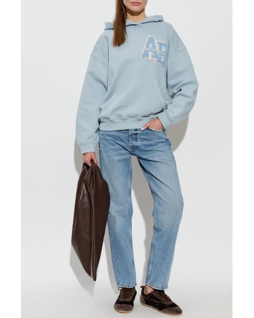 Anine Bing Blue 'Harvey' Sweatshirt