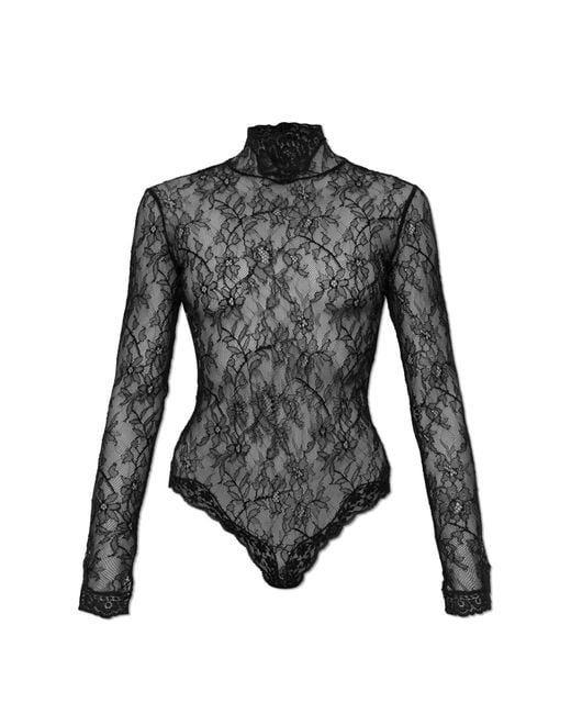 Valentino Garavani Black Lace Bodysuit