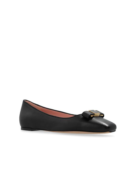 Kate Spade Black Leather Ballet Flats