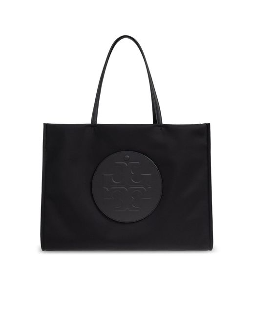 Tory Burch Black "Ella" Shopper Bag